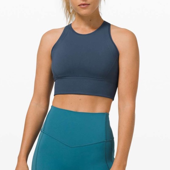 lululemon ebb to train bra in iron blue - Picture 1 of 5